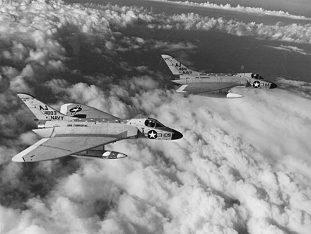 Formation of two VF-102 F4D-1 Skyrays