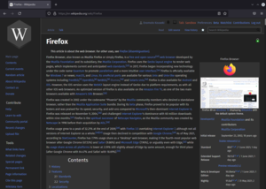 Firefox on the English Wiki Simple English.