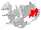 Kaart van Fljótsdalshérað