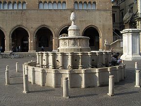 Fontana della Pigna, in Cavour Square.