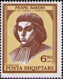 Frang Bardhi 1993 Albania stamp.jpg