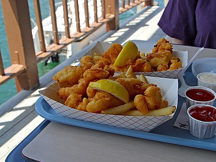 Fried fish and french fries in San Diego, California