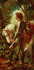 Una pintura de Sir Galahad.