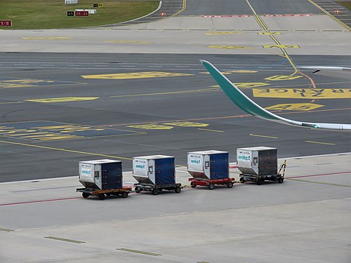 Geschlossene Gepäckcontainer