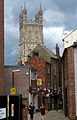 Obscured view of Gloucester Cathedral