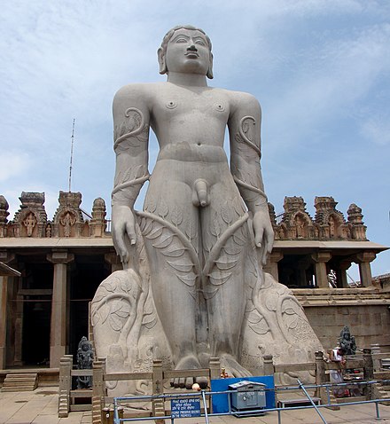 Gomateshwara Bahubali statue in Jainism.