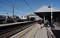 2013-03-09 Passengers wait at Grantham railway station.