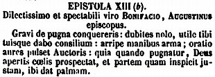 Gravi de pugna
, Patrologia Latina 33 Gravi de pugna (Epistula Augustino Hipponensi falso attributa).jpg