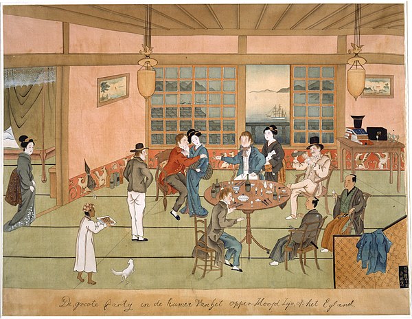 Dutch trading post in Dejima, c. 1805