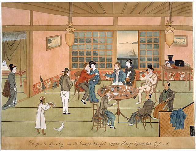 Dutch trading post in Dejima, c. 1805