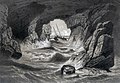 Félix Benoist : Grotte de l'autel à Morgat près de Crozon (dessin, 1867).