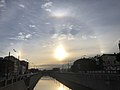Солнечное гало в Санкт-Петербурге (Россия)