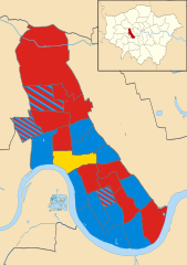 Hammersmith and Fulham 1982 results map