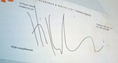 signature de Hanif Kureishi