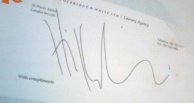 signature de Hanif Kureishi