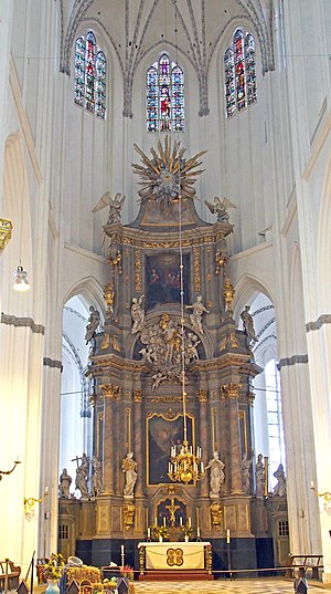 Rostock Marienkirche: Geschichte der Pfarrgemeinde, Baugeschichte, Baubeschreibung