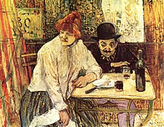 Henri de Toulouse-Lautrec, Ispijači absinta, 1891., ulje na platnu, 53,5 × 68 cm, Boston