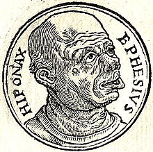 Portrait du poète Hipponax
