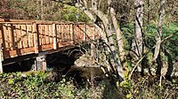 Holzbrücke über den Buchenbach bei Steinächle Richtung Weiler zum Stein