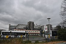 Hospital prefab-containers built next to the emergency department for the COVID-19 crisis at the University of Antwerp Hospital, 14 March 2020 Hospital prefab-containers built next to the emergency department for the COVID-19 crisis in "UZA" Antwerp University Hospital (Edegem, Belgium), Saturday 2020 March 14th, 14;59PM.jpg