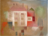 Klee, PaulSwiss, 1879 - 1940New House in the Suburbs1924gouache on canvasoverall: 36.4 x 46.4 cm (14 5/16 x 18 1/4 in.)framed: 60.9 x 71.7 x 3.8 cm (24 x 28 1/4 x 1 1/2 in.)Collection of Mr. and Mrs. Paul Mellon1983.1.22