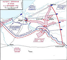 The troop movements in the Riga offensive. Hutier's Offensive at Riga.jpg