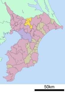 Inba Bezirk in der Präfektur Chiba.svg