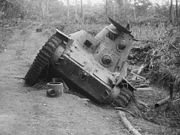 ラビで遺棄された九五式軽戦車