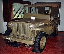 World War II era jeep built by Ford, using the Willys-Overland design. JeepVWM.jpg