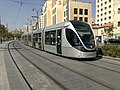 Jerusalem tram on Jaffa street.