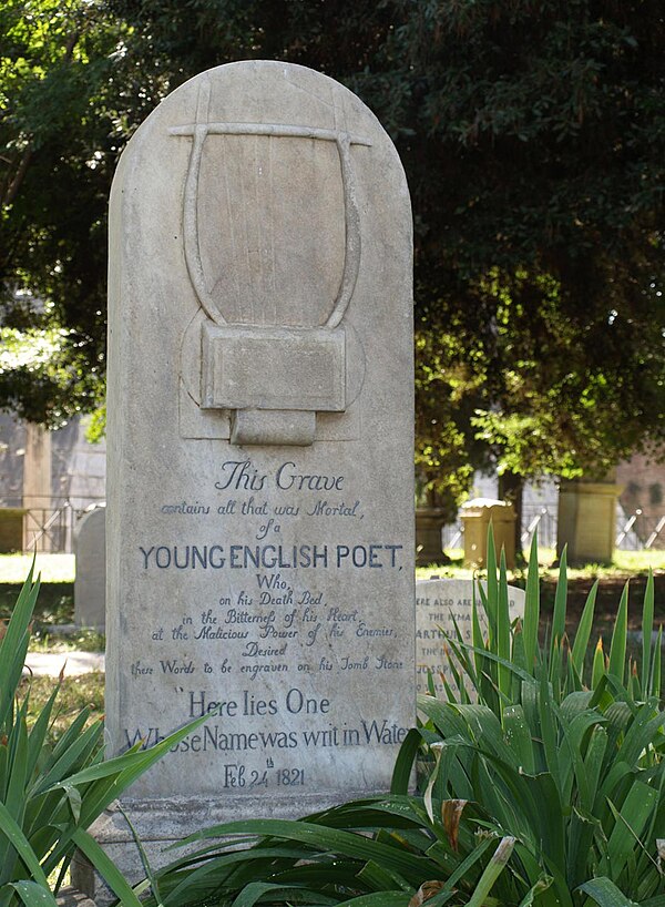 Keats's grave in Rome