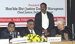 Justice Altamas Kabir and the Chief Justice, Delhi High Court, Shri Justice Darmar Murugesan at the Eighteenth Justice Sunanda Bhandare Memorial Lecture on ‘Educating Women The Quest For Equality’, in New Delhi