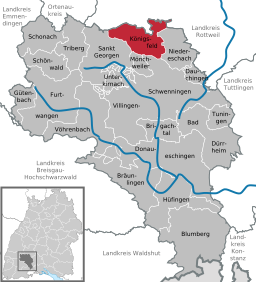 Läget för Königsfeld im Schwarzwald i Schwarzwald-Baar-Kreis
