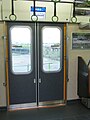 Sliding doors and LCD passenger information screen