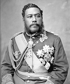 Koning David Kalākaua van Hawaii.