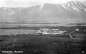 La città costiera di Kirkjusandur nel 1920