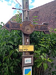 Hinweisschild auf dem Hahnweiler Hof