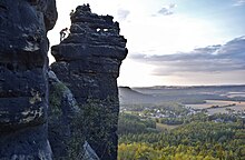 Kletterer auf der Gohrischscheibe (Nordwestflanke)