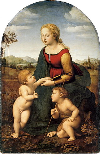 <i>La belle jardinière</i> Painting by Raphael