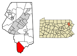 Lackawanna County Pennsylvania Incorporated areas Thornhurst Township Highlighted.svg