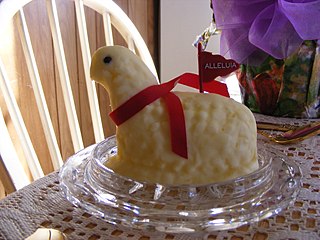 <span class="mw-page-title-main">Butter lamb</span> Butter sculpture associated with Easter