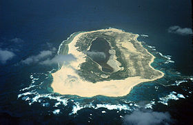 Vista aérea de Laysan (de norte a sur).