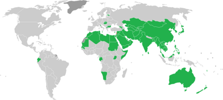 Map of opponents Lebanon has faced (22 January 2024) Lebanon national football team (matches with opponents).png