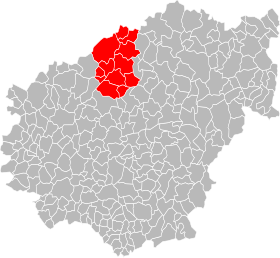 Umístění společenství obcí Vézère Monédières