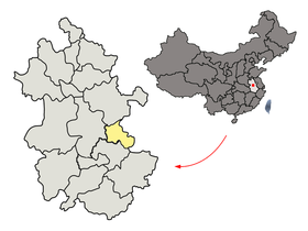 Location of Ma'anshan Prefecture within Anhui (China).png