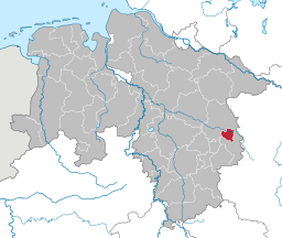 Läget för Wolfsburg i Niedersachsen