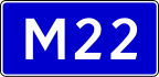 Autobahn M22 Schild}}