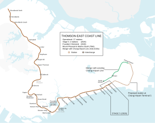 Thomson–East Coast MRT line Mass Rapid Transit line in Singapore