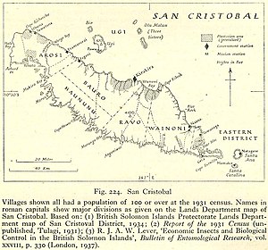 Santa Catalina as part of the Eastern District of Makira