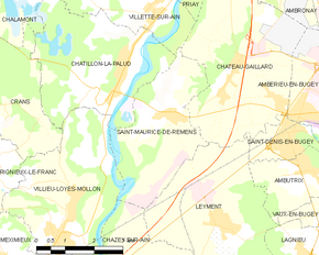Poziția localității Saint-Maurice-de-Rémens
